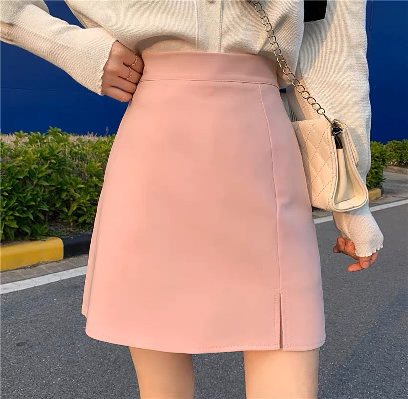 High Waist Skirt - Pink