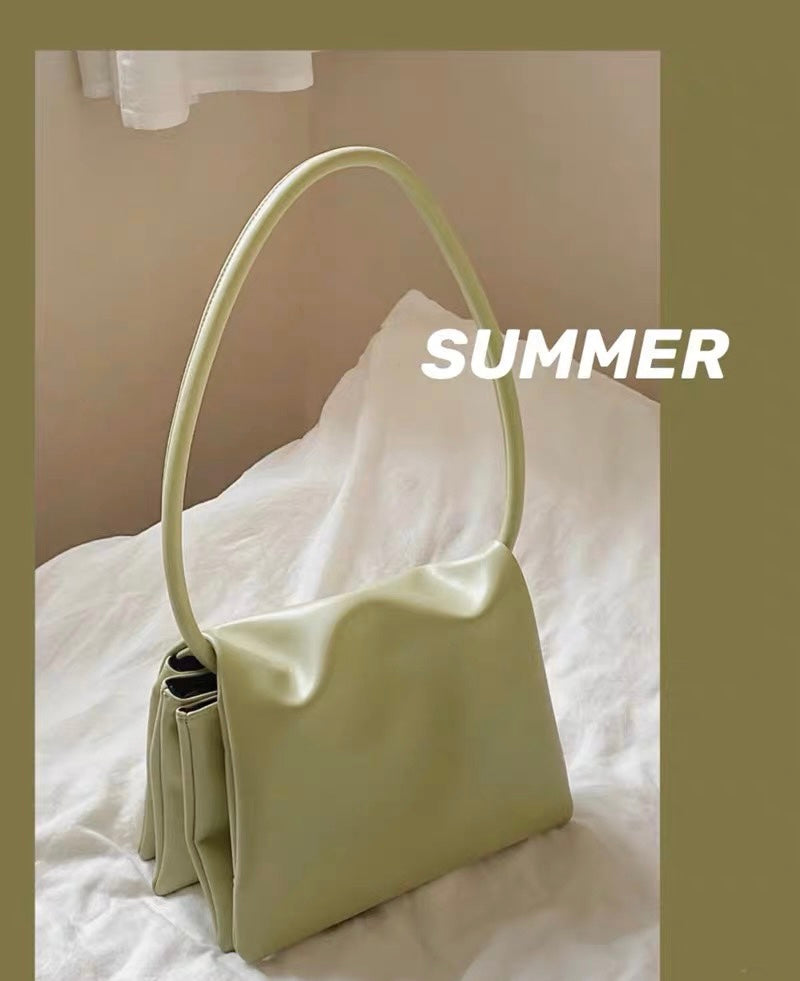 Minimalist Shoulder Bag - Macaron Green