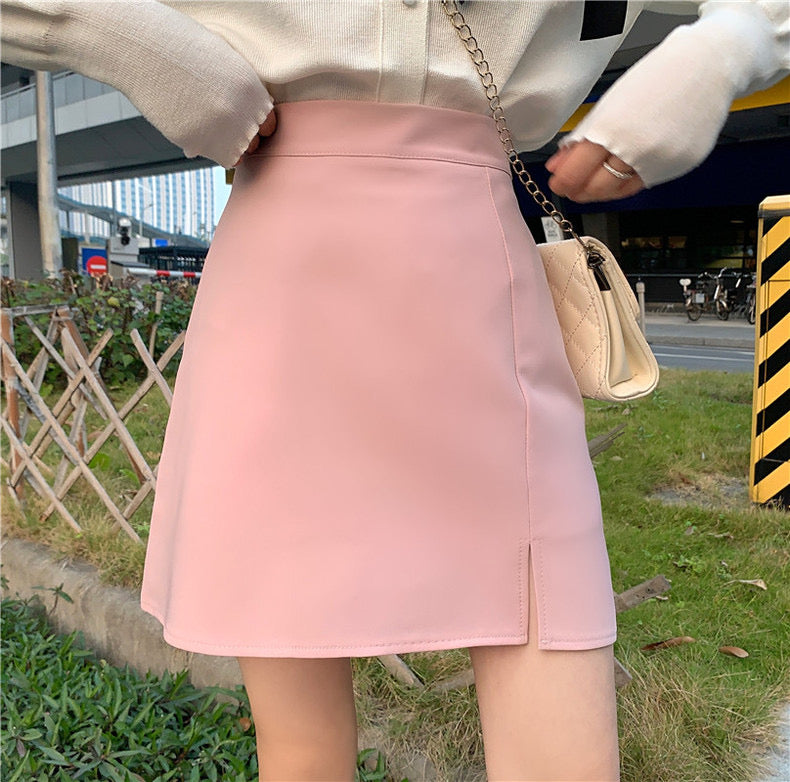 High Waist Skirt - Pink