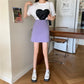High Waist Skirt - Purple